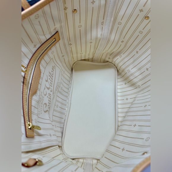 💕SOLD💕Louis Vuitton Neverfull MM Azur Beige Cursive - Picture 16 of 16